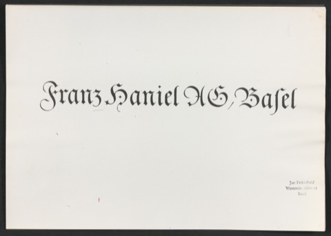 Fotokopien für einen Briefkopf für Franz Haniel AG