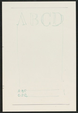 Skizze und Klischees für Illustrationen von Geschichte der Schrift in Bildern, 4. Auflage