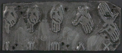 Druckklischees für die Illustrationen von Schriftkunde, Schreibübungen und Skizzieren, 2. Auflage