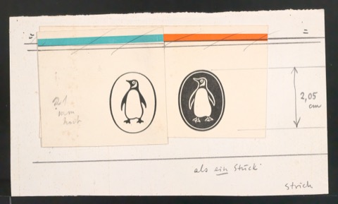 Entwürfe und Skizzen für Umschläge von Penguin Books