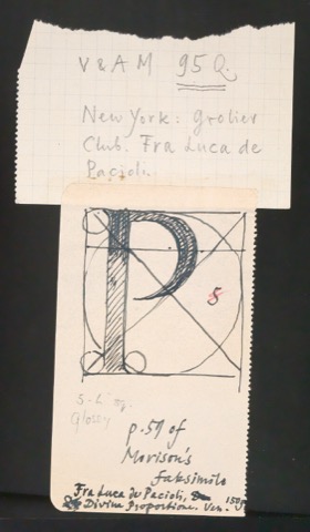 Entwürfe der Typographie für den Umschlag von Penguins Progress Volume 5