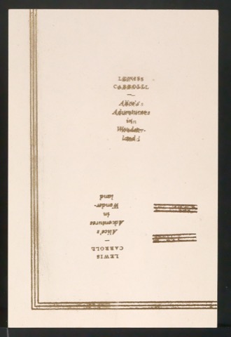 Layout für Seiten von Alice's Adventures in Wonderland