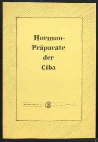 Entwürfe und Probedrucke für Umschläge von Broschüren für die Ciba