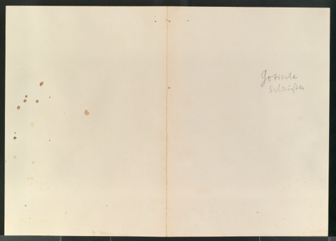 Skizzen, Klischeevorlagen und Probedrucke Gotischer Schriften