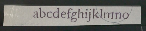 Entwurfszeichnungen verschiedener Schrifttypen