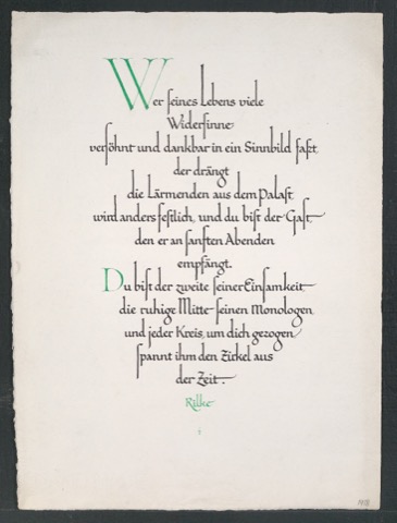 Kalligrafische Abschriften von Lyrik verschiedener Verfasser