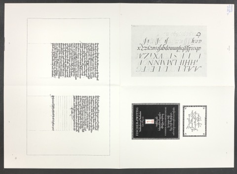 Druckbögen für den Abbildungsteil von Leben und Werk des Typographen Jan Tschichold