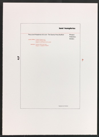 Druckfahnen für den Abbildungsteil von Leben und Werk des Typographen Jan Tschichold
