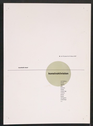 Verkleinerte Reproduktionen von Ausstellungsplakat konstruktivisten