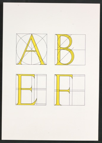 Farbige Probedrucke für Illustrationen von Das Alphabet des Damianus Moyllus