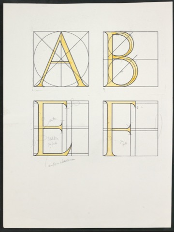 Handkolorierte Probedrucke für Illustrationen von Das Alphabet des Damianus Moyllus