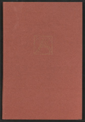 Broschur mit konstruierter Illustration "A" für den Umschlag von Das Alphabet des Damianus Moyllus