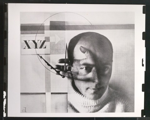 Negativ und Abzug von Selbstportrait El Lissitzky