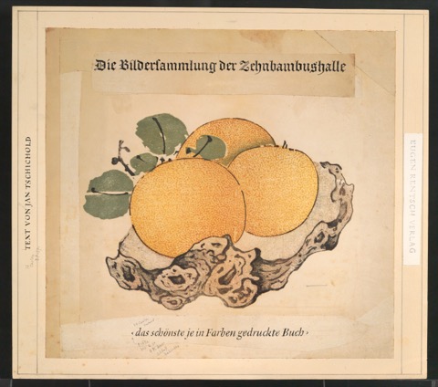 Entwurf für den Schuber von Die Bildersammlung der Zehnbambushalle