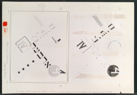 Klischeevorlagen für Illustrationen von Werke und Aufsätze über El Lissitzky (1890-1941)