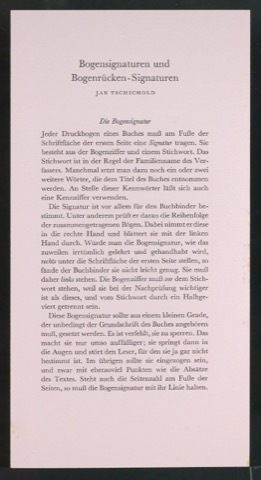 Bogensignaturen und Bogenrücken-Signaturen