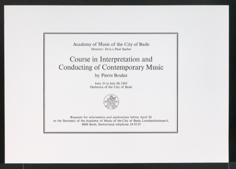 Interpretations- und Dirigierkurs für zeitgenössische Musik