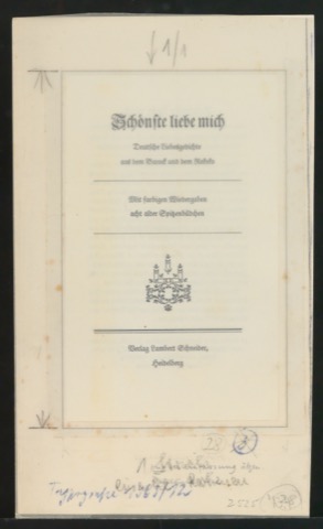 Montiertes Titelblatt von Schönste, liebe mich