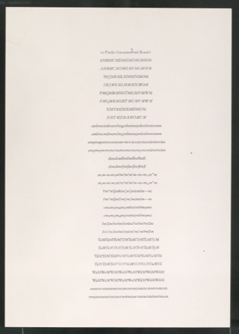 Probedrucke einer 10 Punkt Garamond