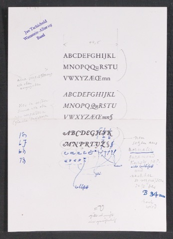 Montierte Klischeevorlagen für Illustrationen der Romains Paragon de Garamond und Romain Gros Text de Garamond