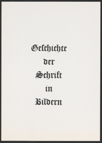 Klischeeabzug für den Buchtitel von Geschichte der Schrift in Bildern
