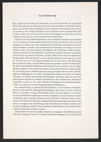 Korrekturfahnen des Textes der ersten Auflage und montierte Seiten zu Geschichte der Schrift in Bildern