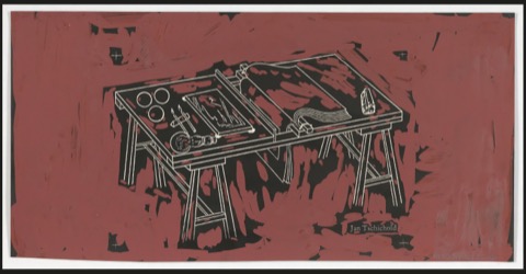 Retusche und Klischee einer Illustration für Der chinesische und der japanische mehrfarbige Holztafeldruck, technisch