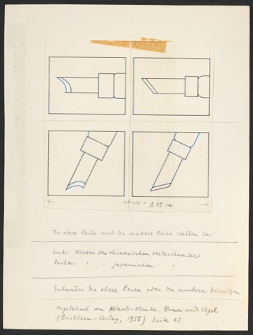 Entwurf einer Illustration für Der chinesische und der japanische mehrfarbige Holztafeldruck, technisch