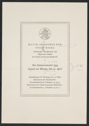 Musik-Akademie der Stadt Basel
