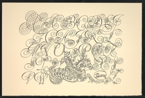 Probedrucke von Neujahrswunsch Edward Cocker französisch