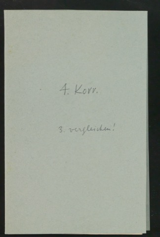 Korrekturbögen 4. Korrektur für Schönste, liebe mich