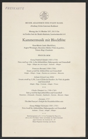 Kammermusik mit Blockflöte