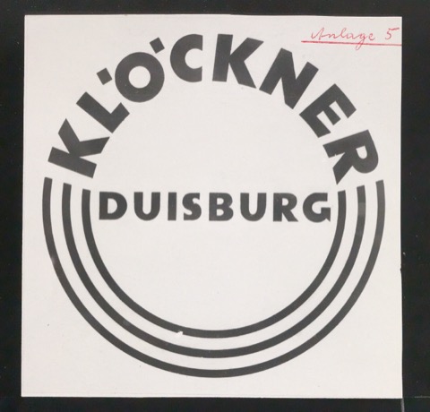 Fotokopien von Entwürfen von Firmenzeichen für Klöckner & Co