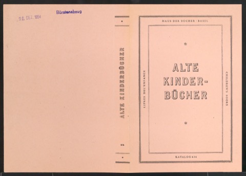 Probedruck für den Bucheinband von Alte Kinderbücher