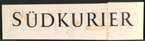 Klischeevorlage für Zeitungskopf Südkurier