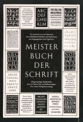 Probedrucke von Werbeprospekten mit Bestellschein für Meisterbuch der Schrift
