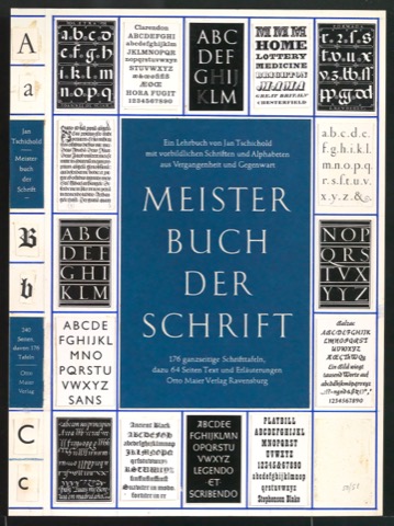 Entwurf für den Schutzumschlag von Meisterbuch der Schrift