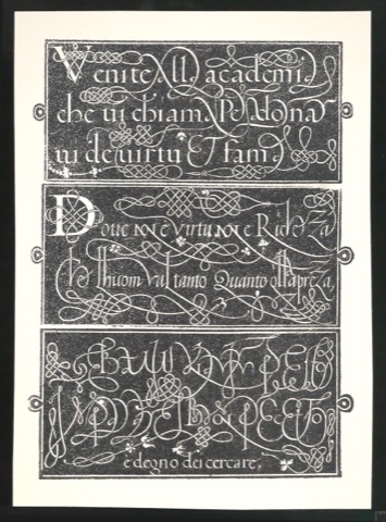 Probedrucke von Bildtafeln für Meisterbuch der Schrift