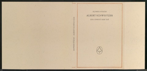 Probedrucke für den Schutzumschlag von Albert Schweitzer