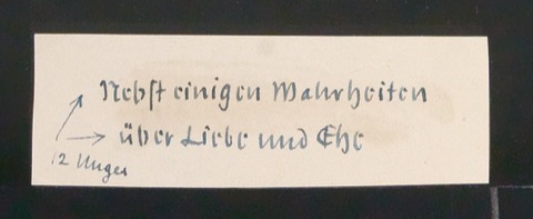 Entwurf für den Schutzumschlag und Probedrucke von Entlarvung der Weiber durch Jean Paul