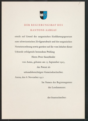 Korrigierte Probedrucke zu Vordrucken für die Staatskanzlei des Kantons Aargau