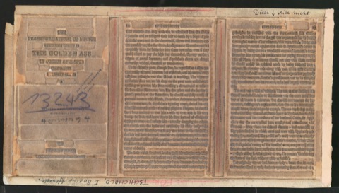 Papierstereotypie-Mater für Titelblatt und Seiten von Apuleius