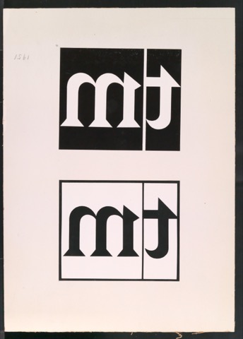 Zwei montierte Firmenzeichen TM für Typographische Monatsblätter