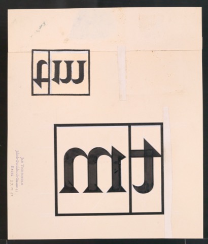 Entwürfe von Firmenzeichen TM für Typographische Monatsblätter