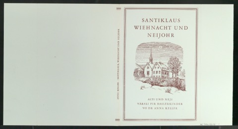 Probedrucke für den Schutzumschlag von Santiklaus Weihnacht und Neijohr