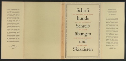 Schutzumschläge für Schriftkunde, Schreibübungen und Skizzieren für Setzer