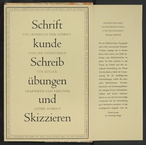 2. Autor-Bogen-Korrektur in Einbanddecke und Schutzumschlag von Schriftkunde, Schreibübungen und Skizzieren