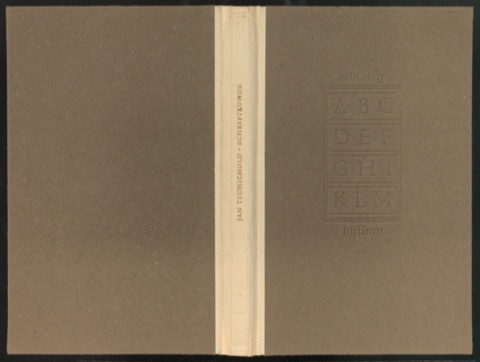Einbanddecke Halbleineneinband für Schriftkunde, Schreibübungen und Skizzieren für Setzer