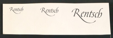 Entwurfszeichnungen von Signet für Georg-Rentsch-Söhne [1950]