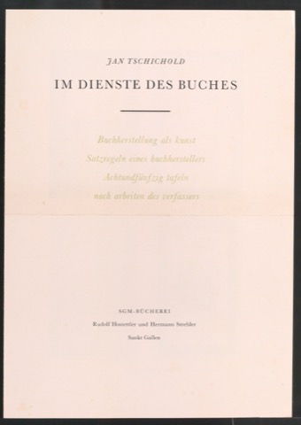 Einladung zur Subskription und Bestellschein für Im Dienste des Buches